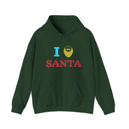 Christmas Unisex Hooded Sweatshirt - I Love Santa Design