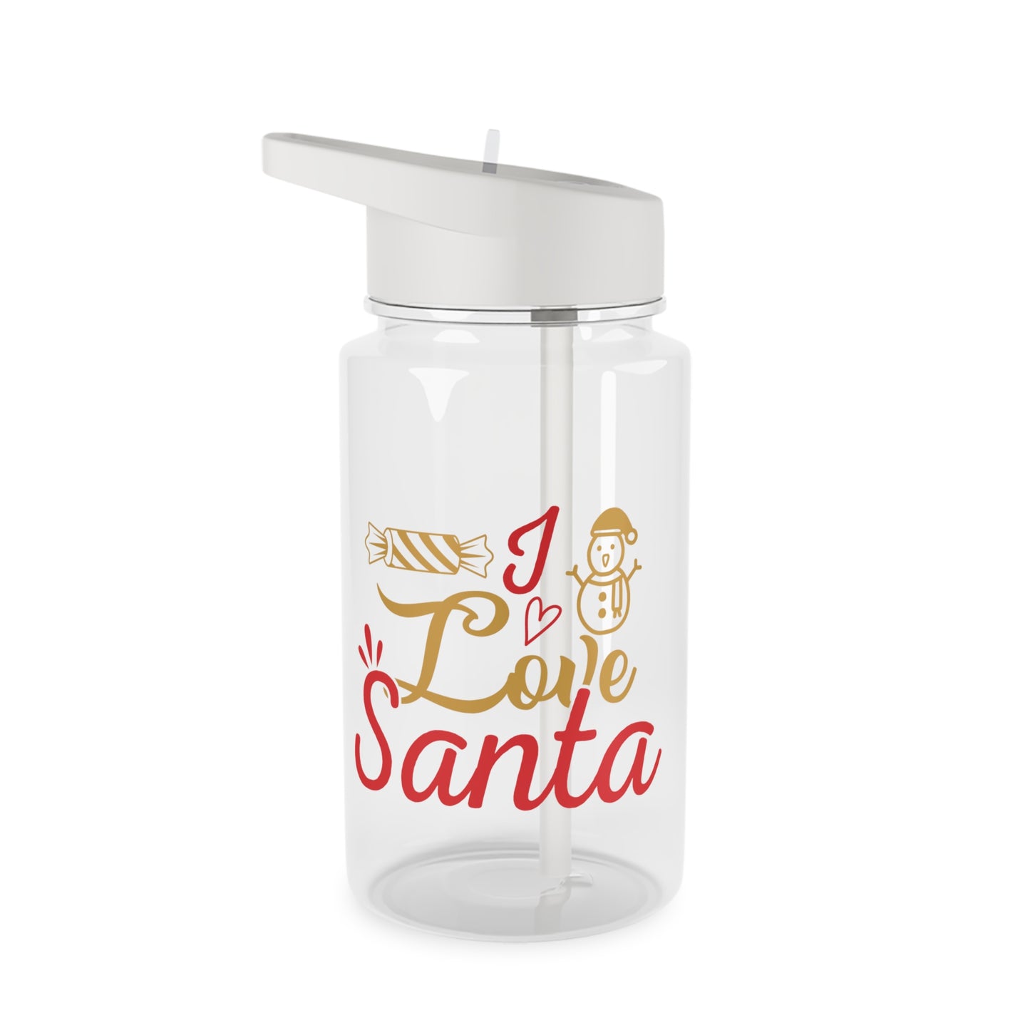 Tritan Water Bottle - Love Santa Design