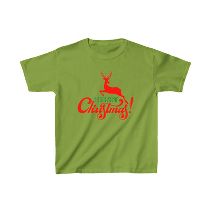 Christmas Unisex Kids T-Shirt - Merry Christmas Reindeer Design