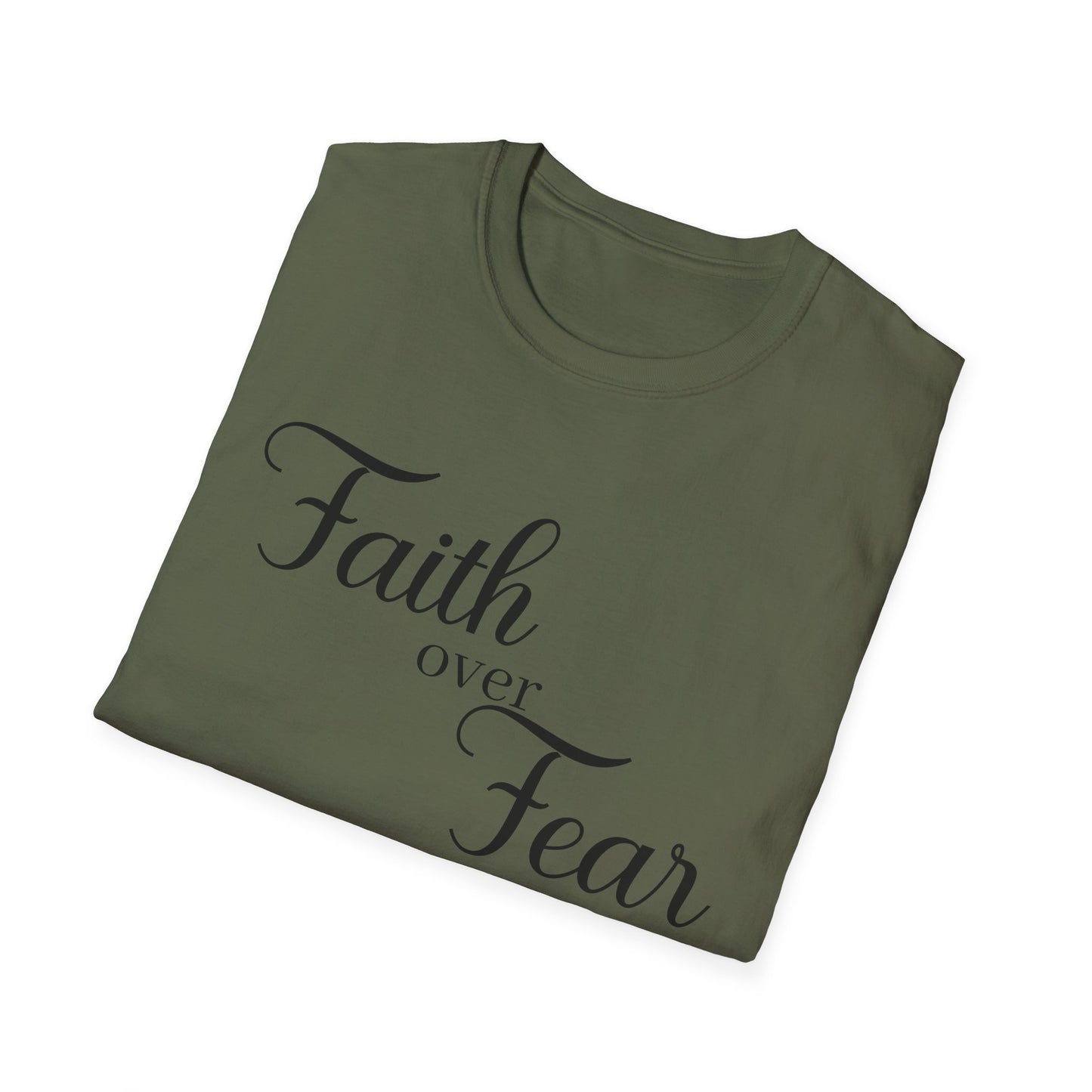 Christian Unisex T-Shirt - Simple Faith Over Fear Design