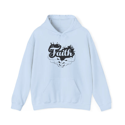 Christian Unisex Hooded Sweatshirt - Faith In Your Hands Design