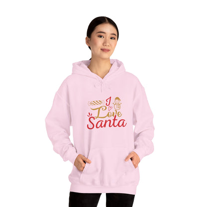 Christmas Unisex Hooded Sweatshirt - Love Santa Design