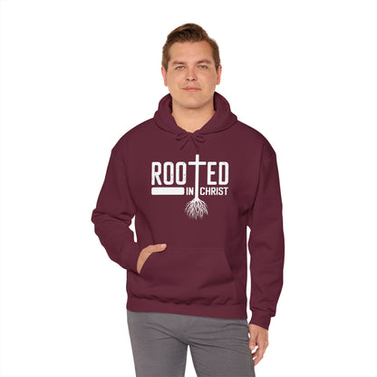 Christian Unisex Hooded Sweatshirt - Rooted In Christ Design