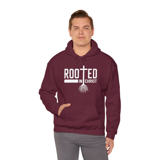 Christian Unisex Hooded Sweatshirt - Rooted In Christ Design