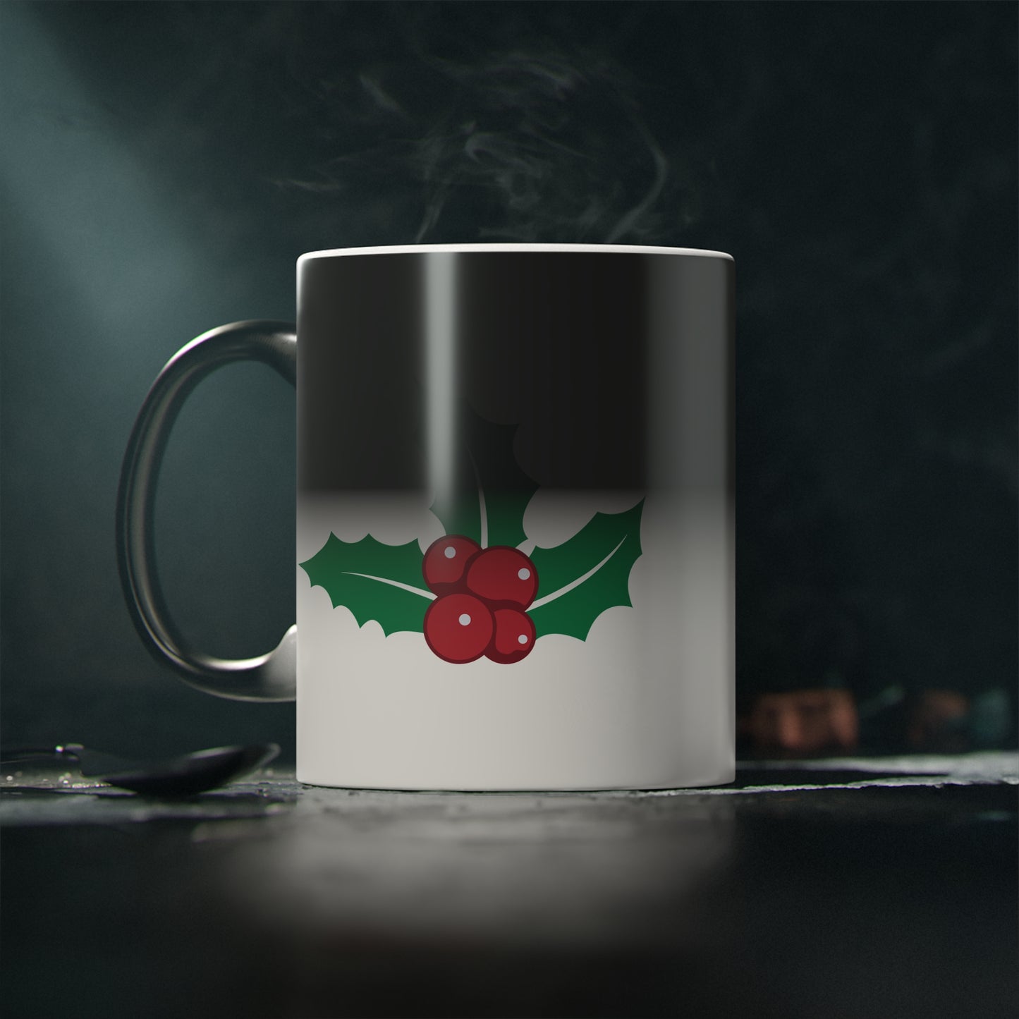 Christmas Color Changing Mug - Mistletoe Design