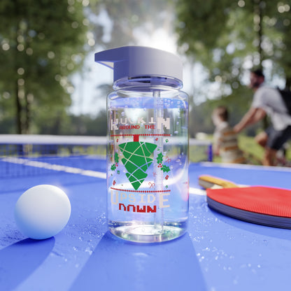 Tritan Water Bottle - Rockin Around The Upside Down Design