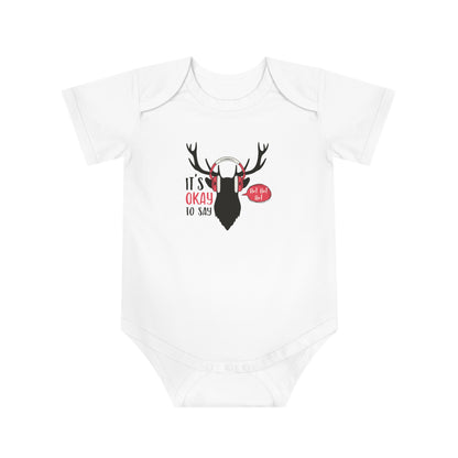 Christmas Baby Bodysuit - It's Okay To Say Ho Ho Ho Design