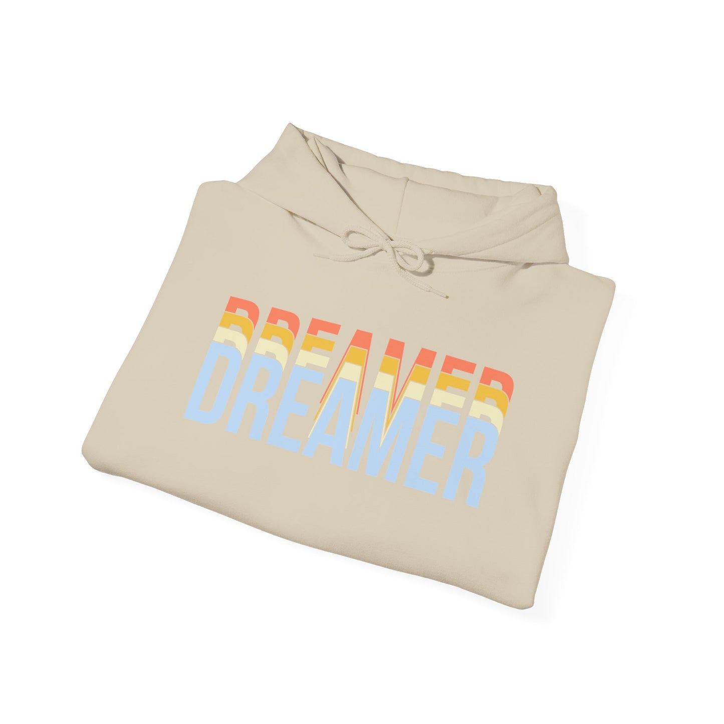 Motivational Unisex Hooded Sweatshirt - Dreamer Echoes Design