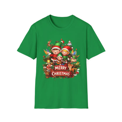 Christmas Unisex T-Shirt - Xmas Elves Design