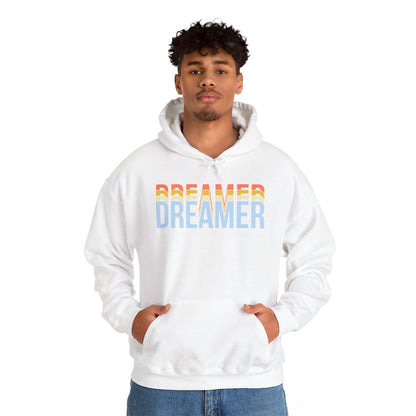 Motivational Unisex Hooded Sweatshirt - Dreamer Echoes Design