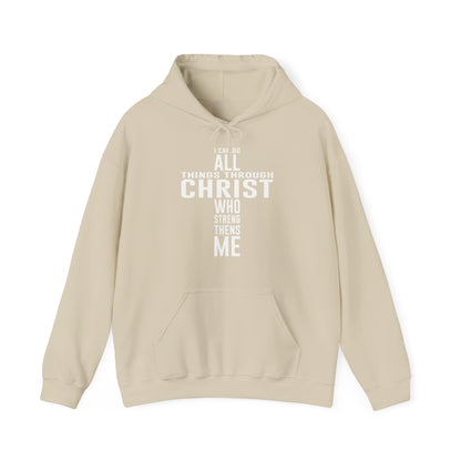 Christian Unisex Hooded Sweatshirt - I Can Do All Things Through Christ Design