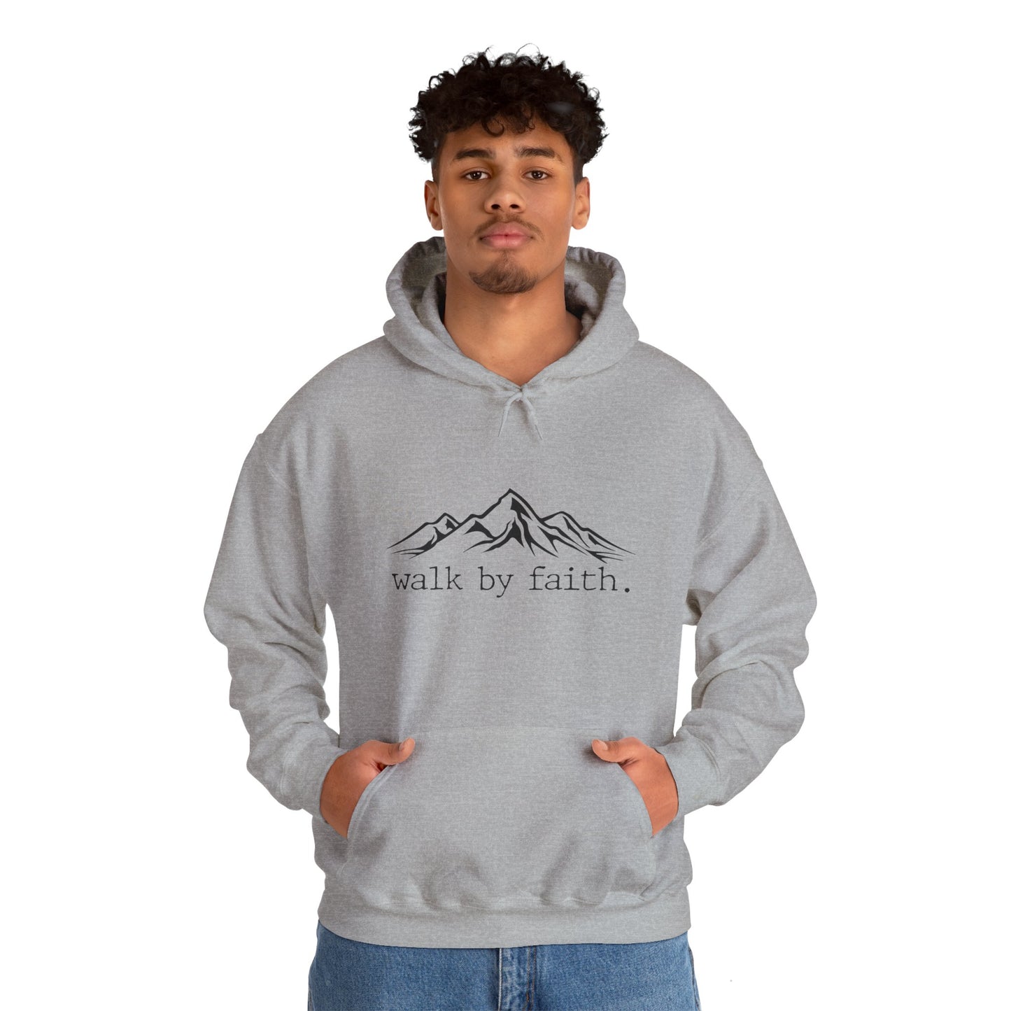 Christian Unisex Hooded Sweatshirt - Walk By Faith Design