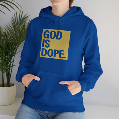 Christian Unisex Hooded Sweatshirt - God Is Dope Design