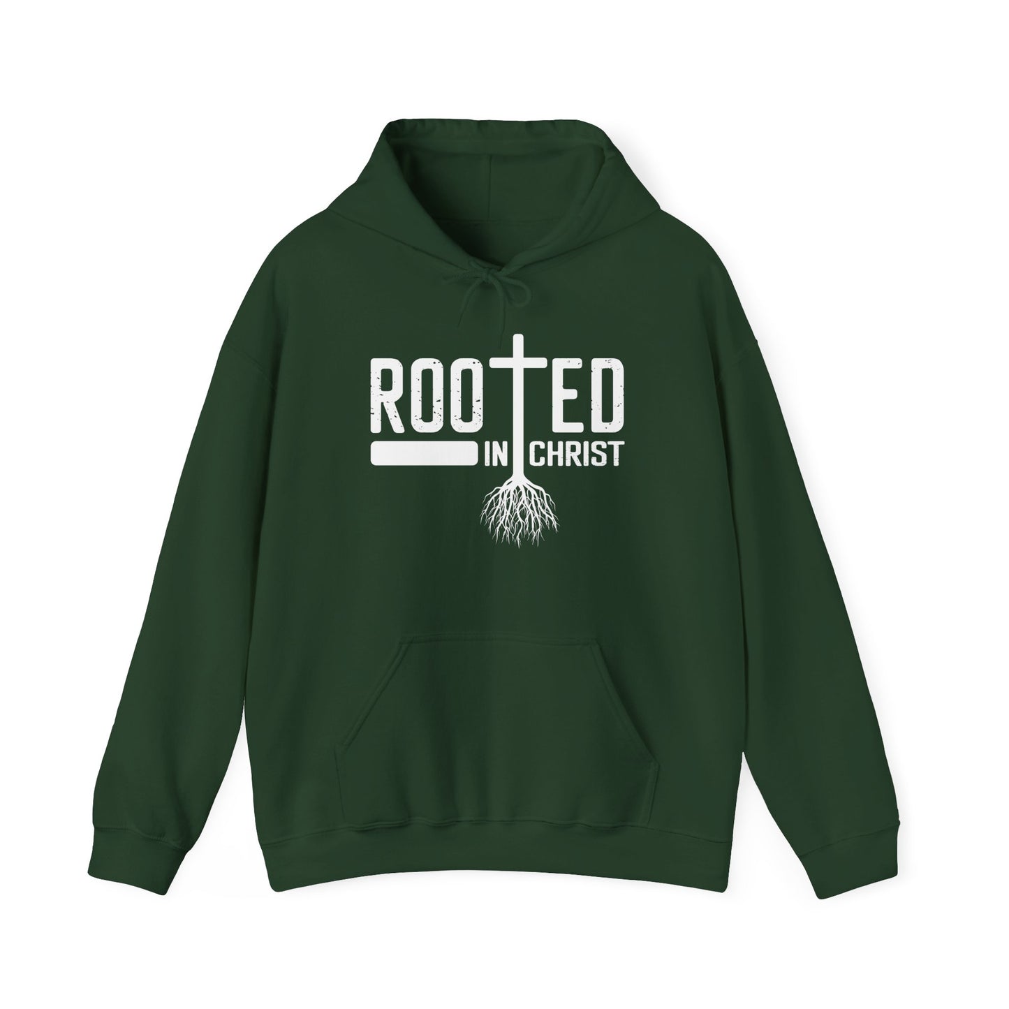 Christian Unisex Hooded Sweatshirt - Rooted In Christ Design