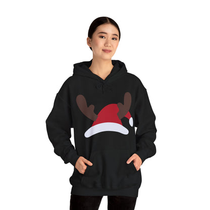 Christmas Unisex Hooded Sweatshirt - Santa's Hat Design