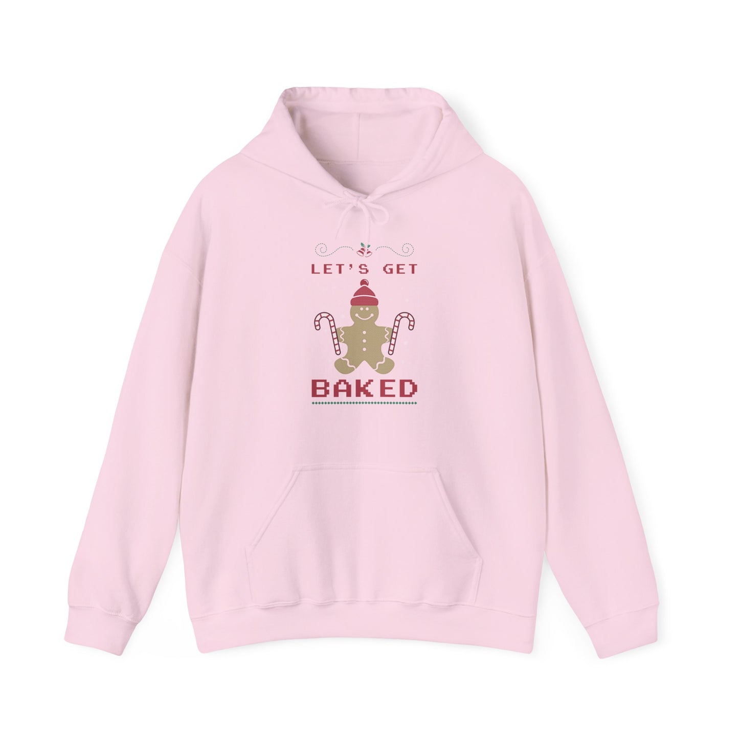 Christmas Unisex Hooded Sweatshirt - Let's Get Baked Design