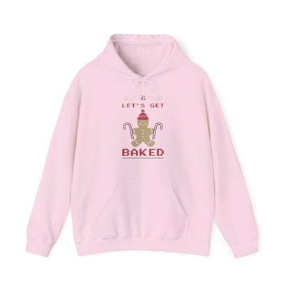 Christmas Unisex Hooded Sweatshirt - Let's Get Baked Design