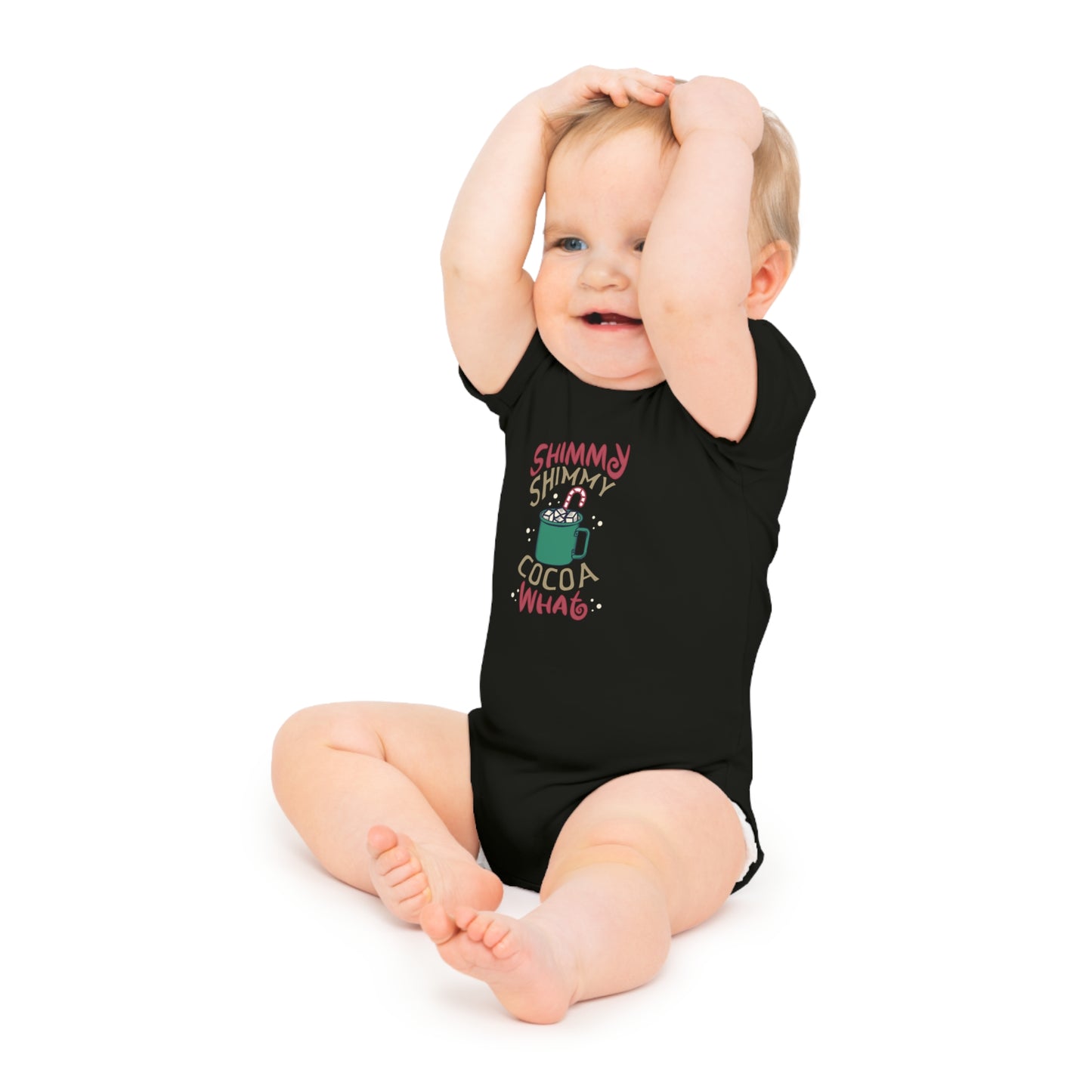 Christmas Baby Bodysuit - Shimmy Shimmy Cocoa What Color Design