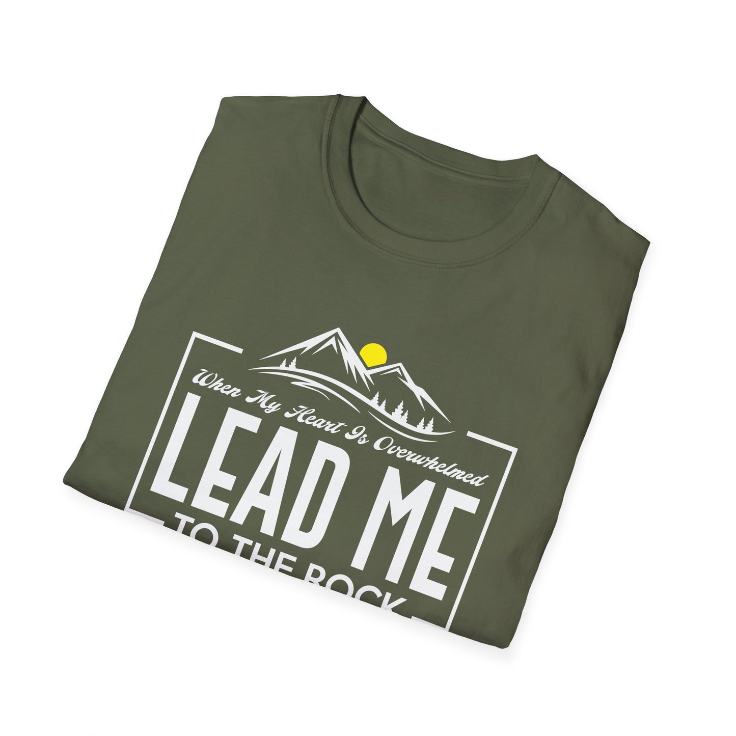 Christian Unisex T-Shirt - Lead Me To The Rock Design