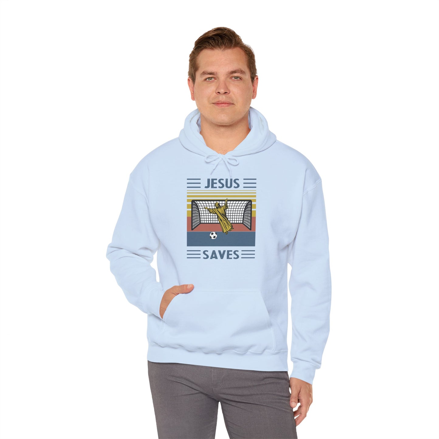 Christian Unisex Hooded Sweatshirt - Jesus Saves Design