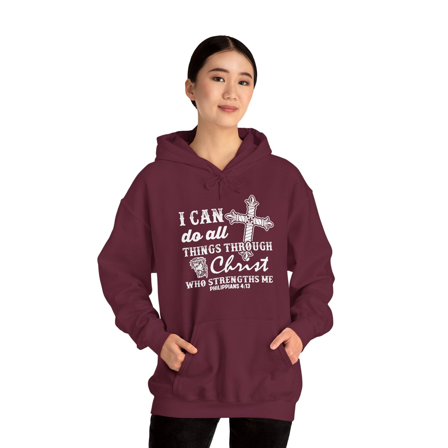 Christian Unisex Hooded Sweatshirt - I Can Do All Things Design