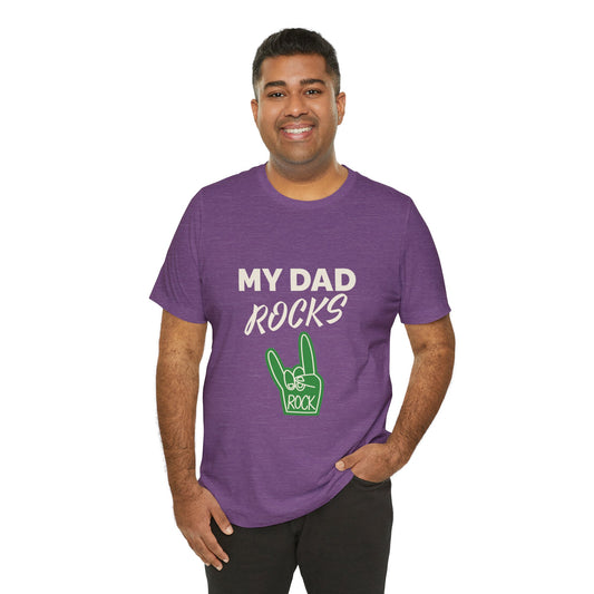 Dad Rocks Father's Day Short Sleeve T-Shirt - Unisex - Motivational Treats