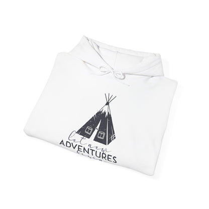 Motivational Unisex Hooded Sweatshirt - Let New Adventures Begin Design