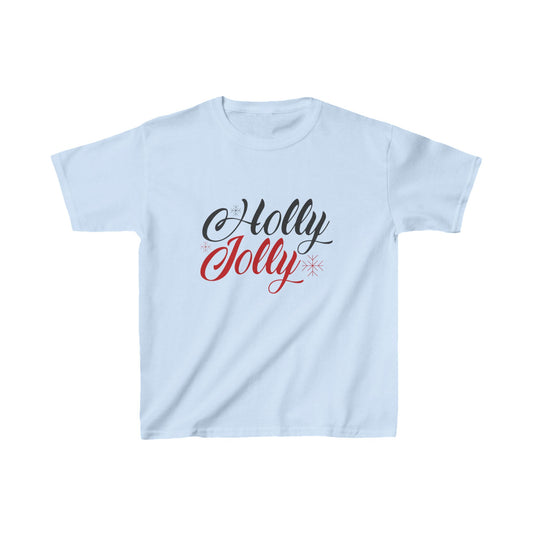 Christmas Unisex Kids T-Shirt - Holly Jolly Design