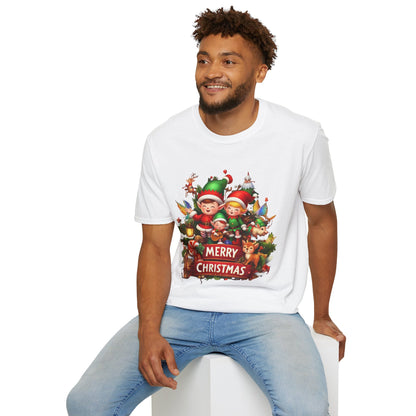 Christmas Unisex T-Shirt - Xmas Elves Design