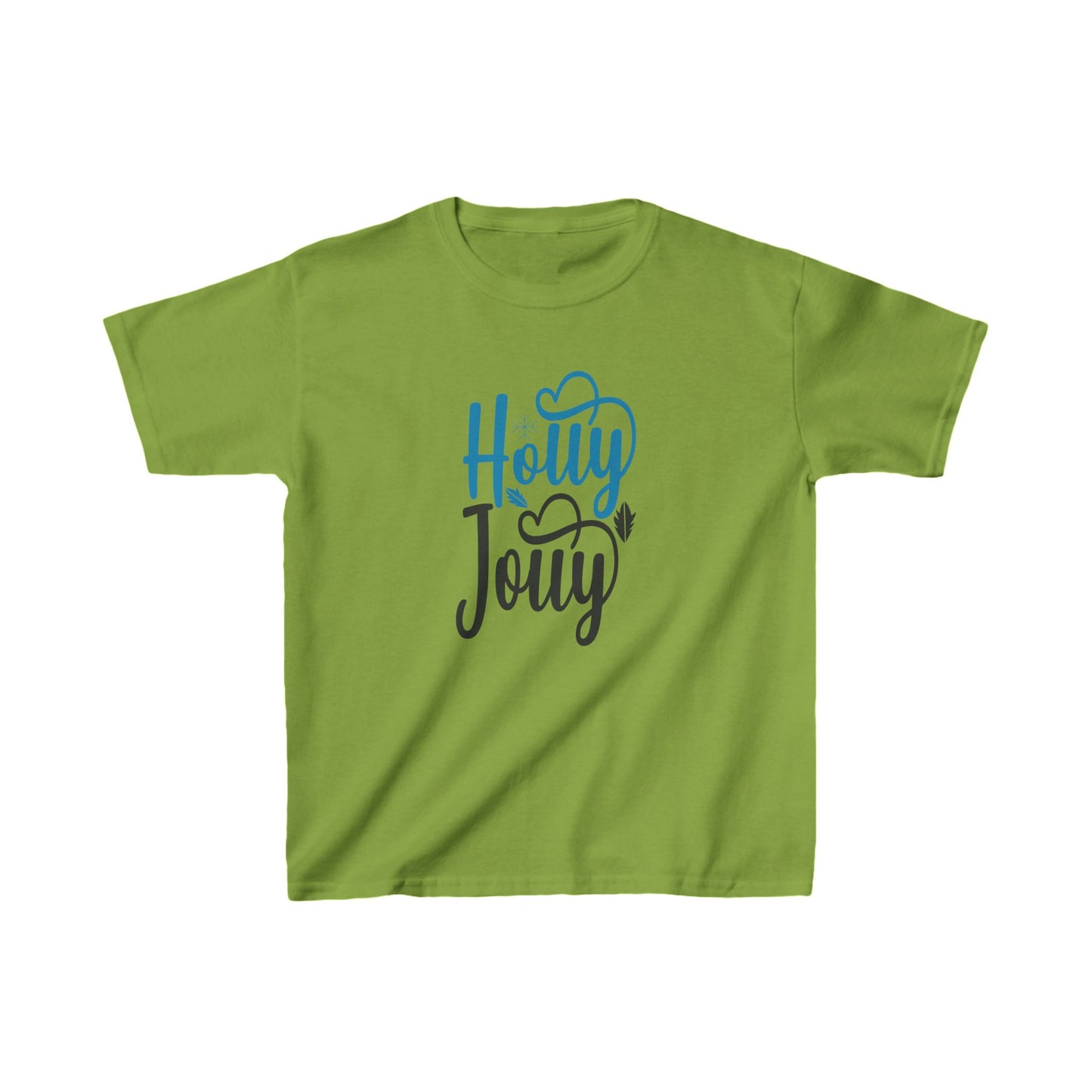 Christmas Unisex Kids T-Shirt - Festive Holly Jolly Design