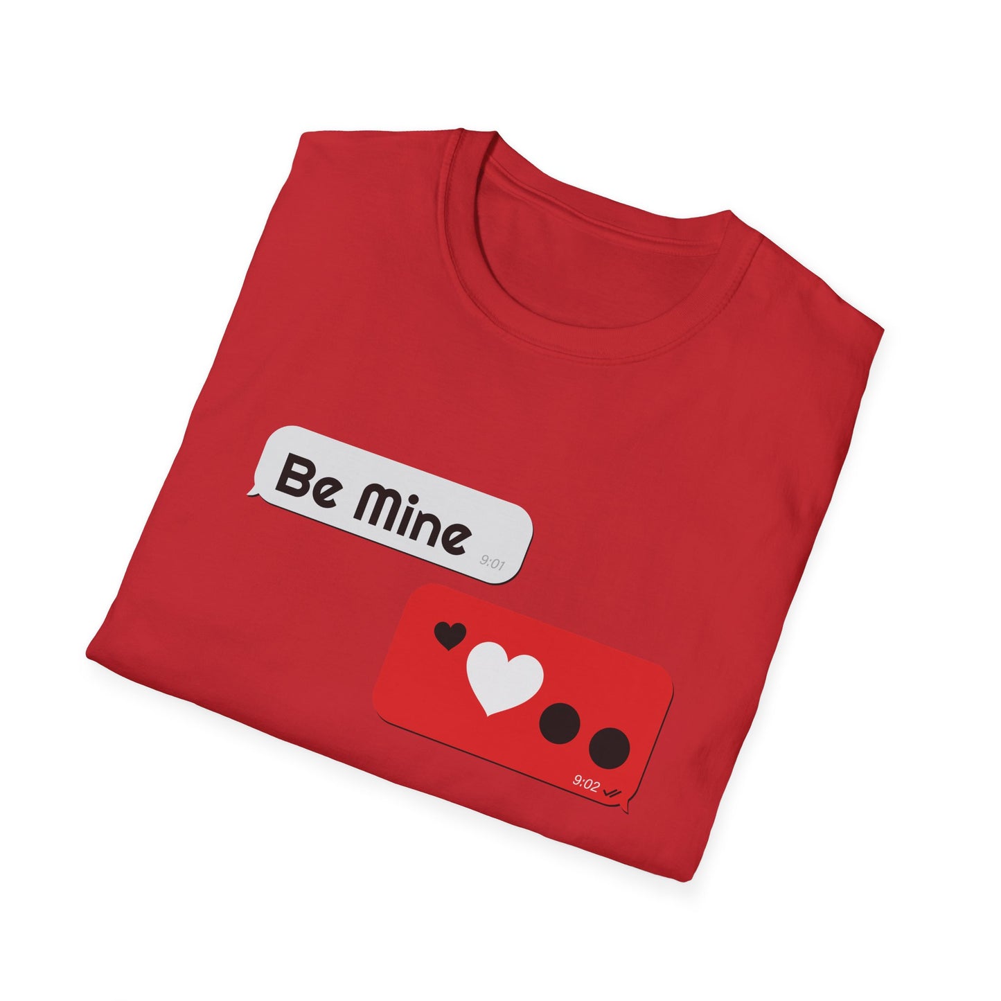 Valentine's Day Unisex T-Shirt - Be Mine Chat Bubble Design