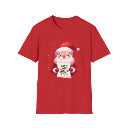 Christmas Unisex T-Shirt - Christmas Nice List Design