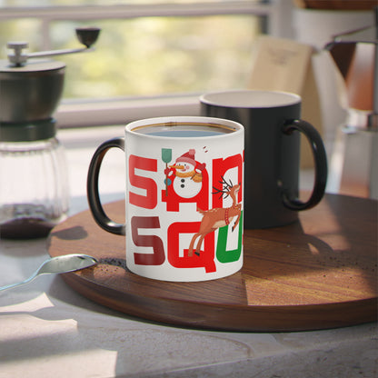 Christmas Color Changing Mug - Santa Squad Design