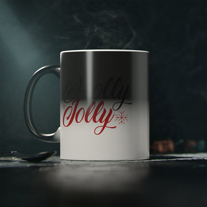 Christmas Color Changing Mug - Holly Jolly Design