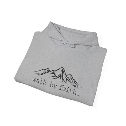 Christian Unisex Hooded Sweatshirt - Walk By Faith Design