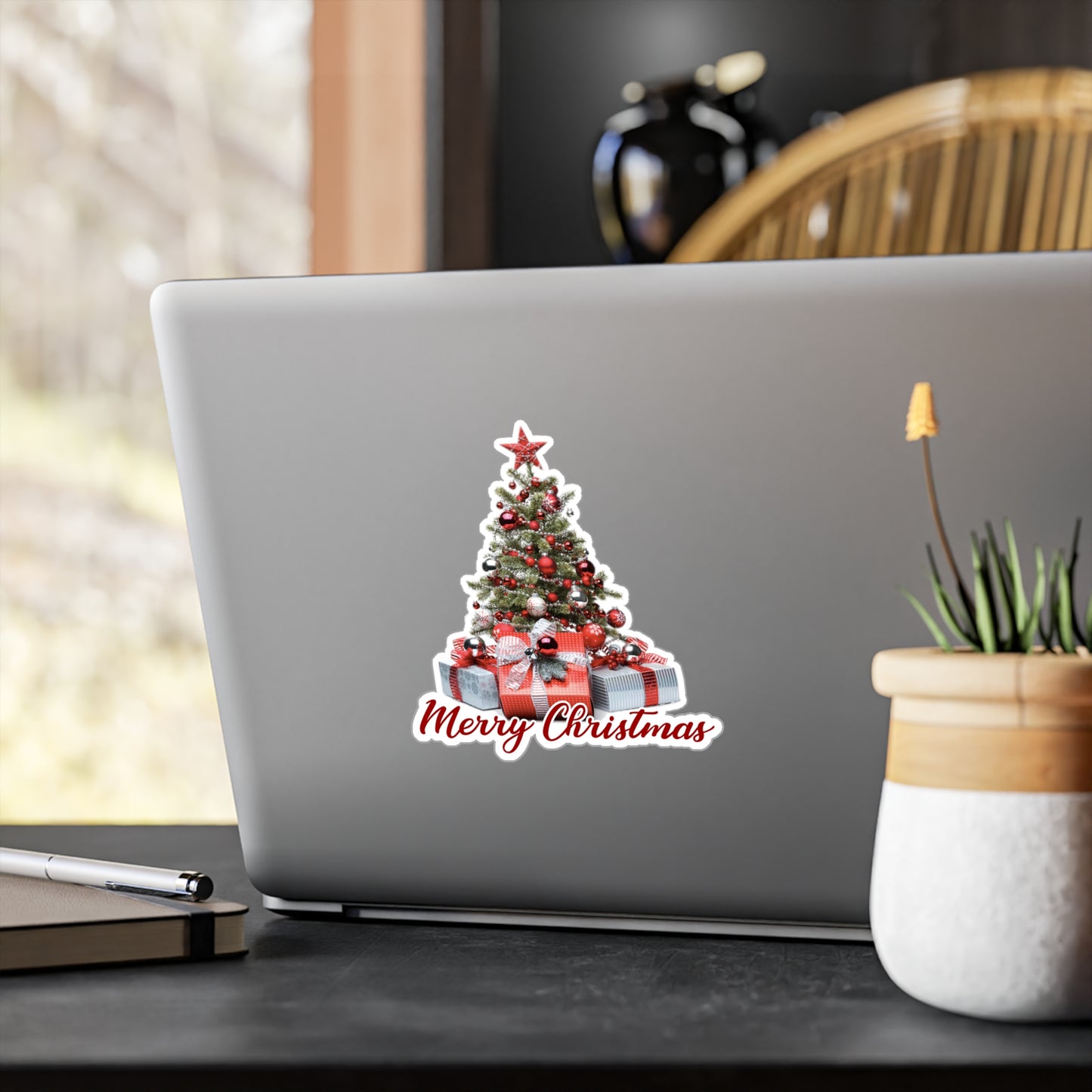 Christmas Tree And Presents Sticker