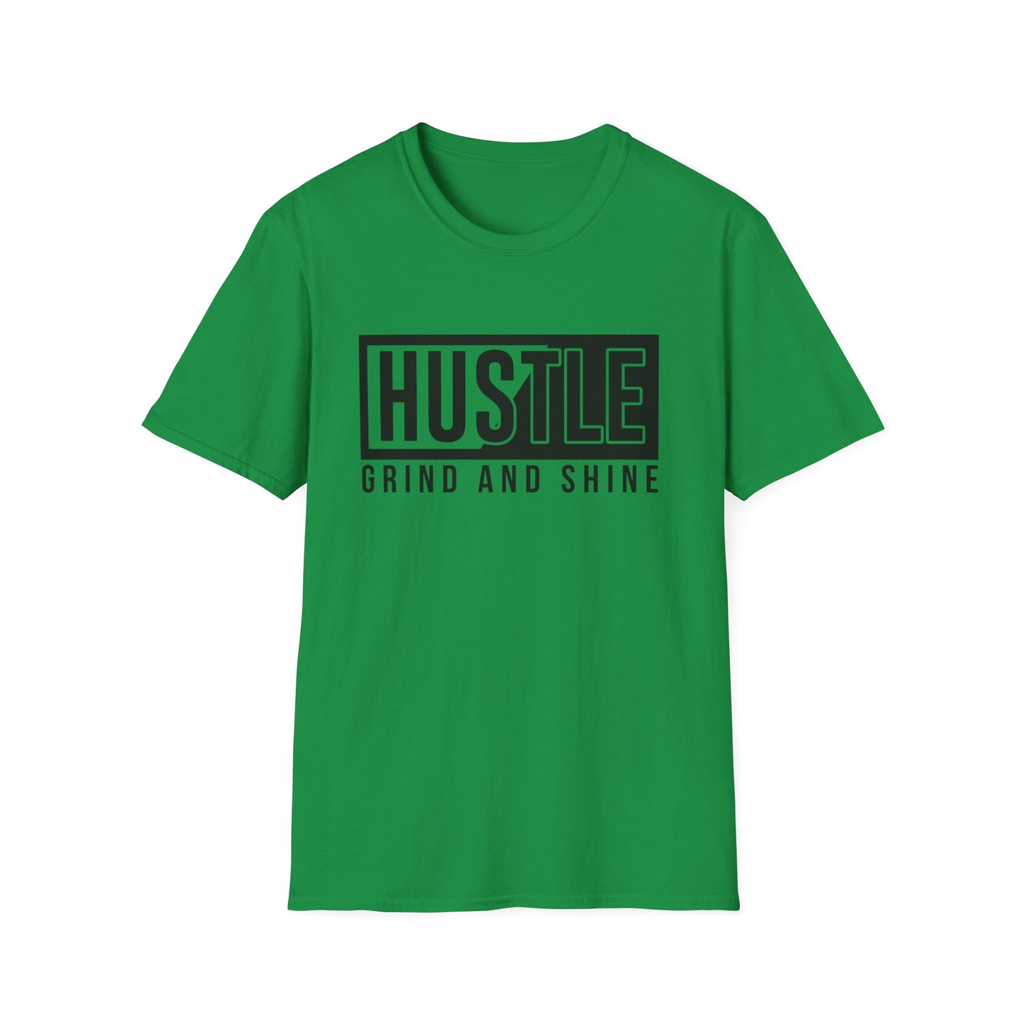 Motivational Unisex T-Shirt - Hustle Grind and Shine Design