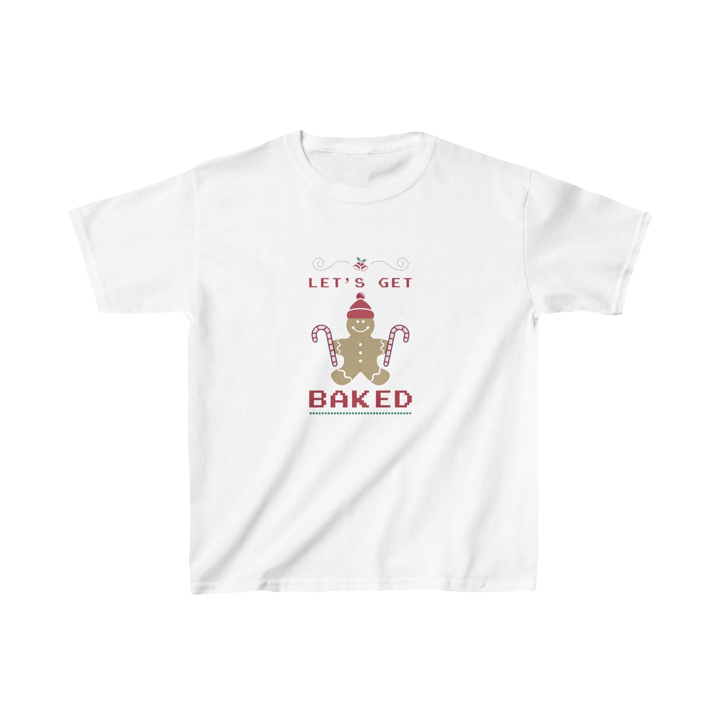 Christmas Unisex Kids T-Shirt - Let's Get Baked Design