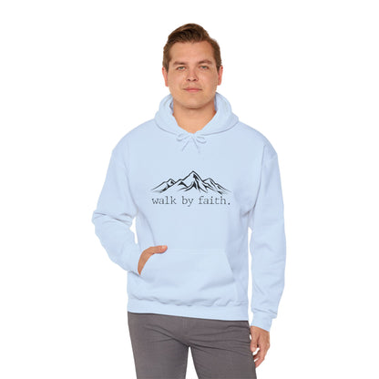 Christian Unisex Hooded Sweatshirt - Walk By Faith Design