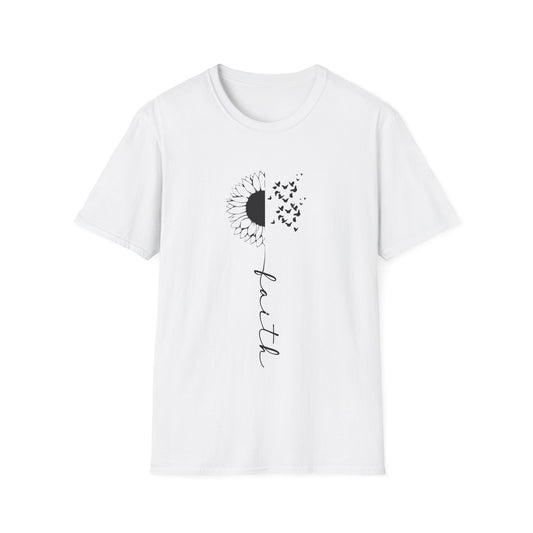 Christian Unisex T-Shirt - Faith Sunflower Design