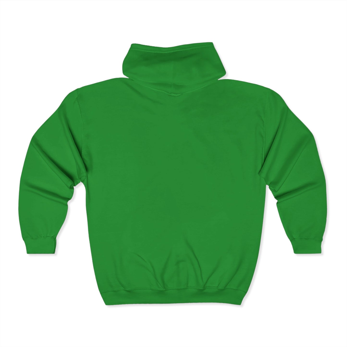 Christmas Unisex Full Zip Hooded Sweatshirt - Santa's Hat Design