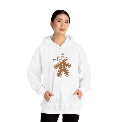 Christmas Unisex Hooded Sweatshirt - I Can't Feel My Face Design