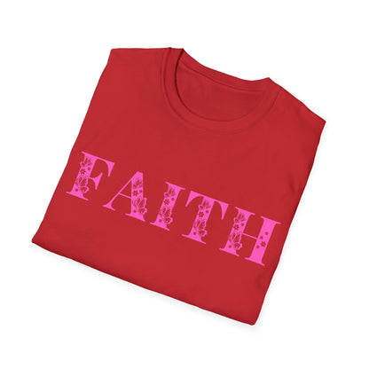 Christian Unisex T-Shirt - Faith Pink Design