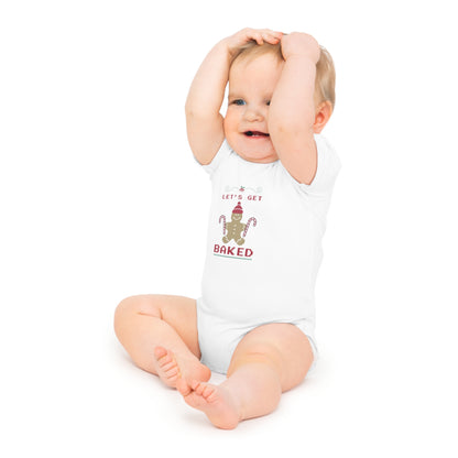 Christmas Baby Bodysuit - Let's Get Baked Design