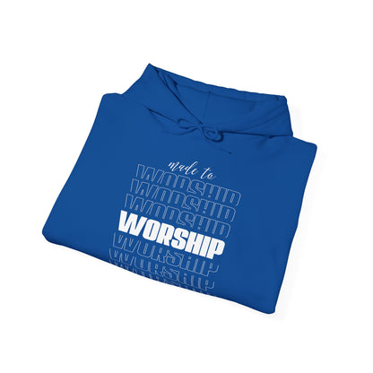 Christian Unisex Hooded Sweatshirt - Made To Worship Design