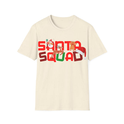 Christmas Unisex T-Shirt - Santa Squad Bold Design