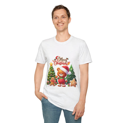 Christmas Unisex T-Shirt - Teddy Bear Design