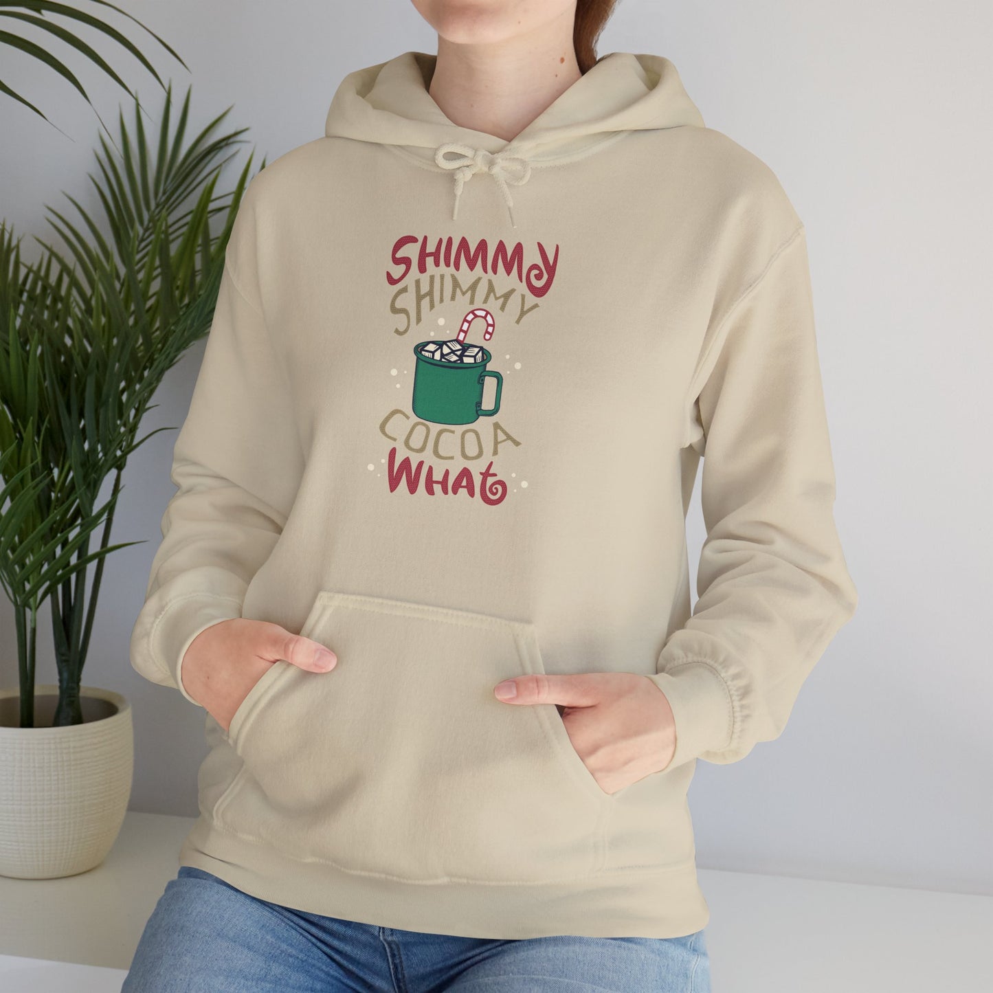 Christmas Unisex Hooded Sweatshirt - Shimmy Shimmy Cocoa What Design