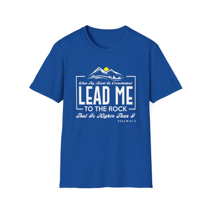 Christian Unisex T-Shirt - Lead Me To The Rock Design