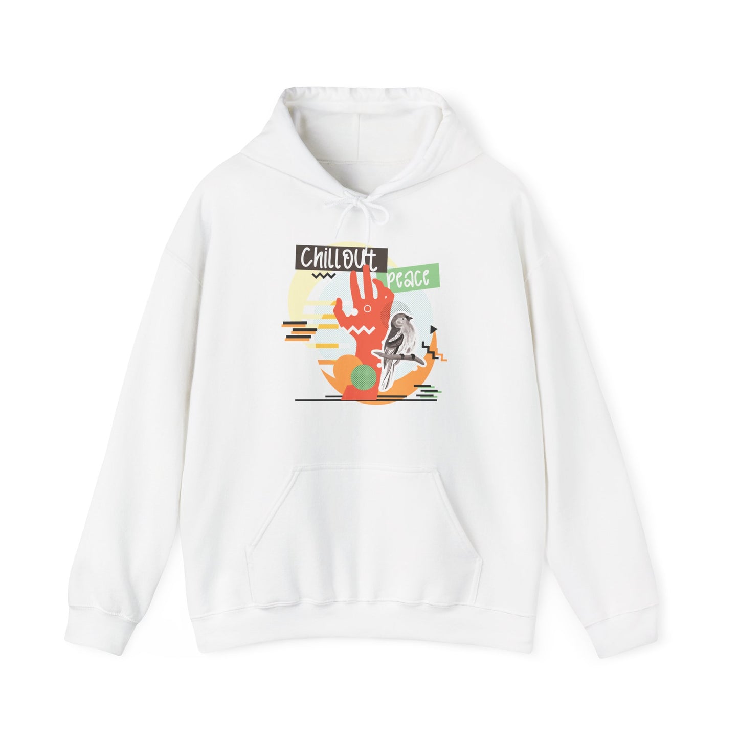 Motivational Unisex Hooded Sweatshirt - Chillout Peace Design